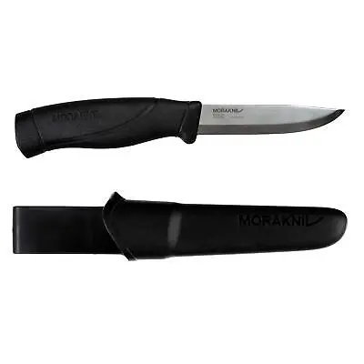 New Mora Companion HD SS Black Fixed Blade Knife M-13158 • $24.94