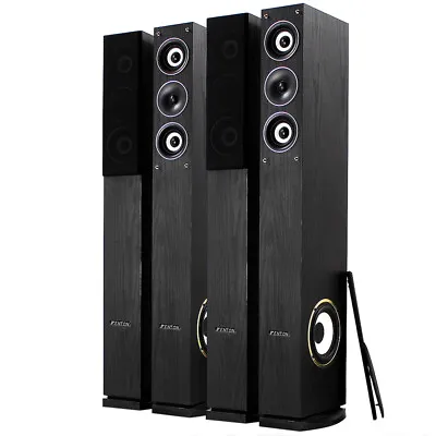 4x Fenton Home Hifi 6.5  3-Way Column Floor Standing Speakers 2000W UK Stock • £269