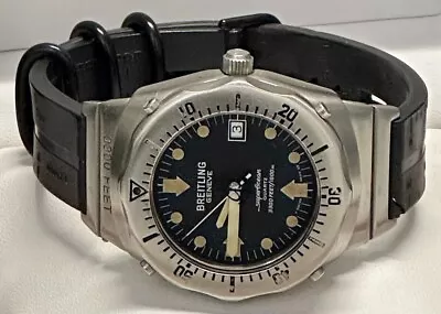 BREITLING Vintage Superocean Stainless Steel Men's Wristwatch - $12K APR W/ COA! • $2995