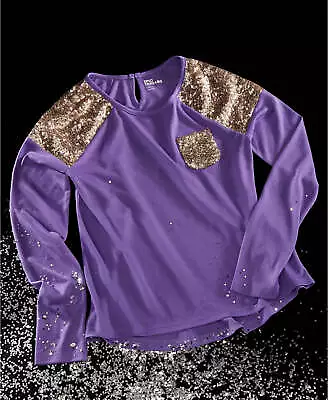 Epic Threads Big Girls Sequin Top Purple • $17.99