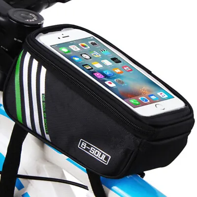 Bike Phone Mount Bag Cycling Waterproof Frame Top Tube Handlebar Bicycle Pouch • $12.99