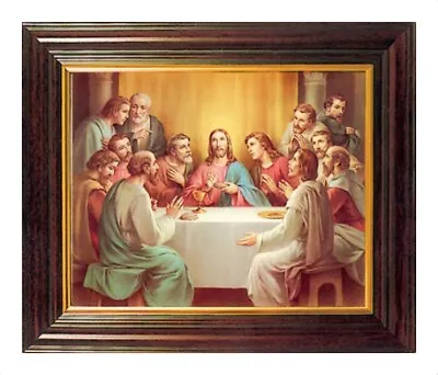 The Last Supper Jesus And 12 Disciples Framed Picture Christian Religious Print • £17.99