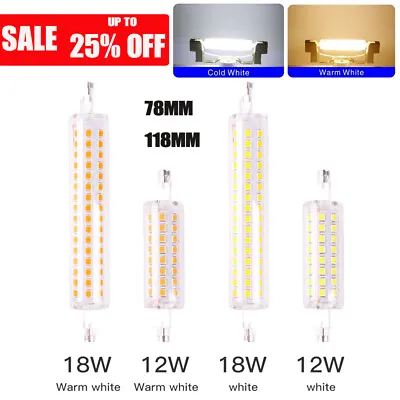 R7s LED Replaces Bulb 78MM & 118MM 12W 18W Security Flood Halogen Light Bulbs • £4.21