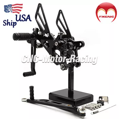 US CNC Rearsets Kit Foot Pegs Rearsets For Yamaha YZF R6 2006-2015 Motorcycle • $108.99