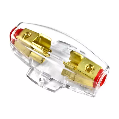 Gold Plated Universal Inline AGU Fuse Holder 4 Or 8 Gauge Input/Output • $6.70