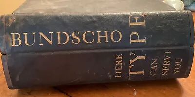 Huge Vintage 1935 Typography Book By Bundscho Inc. • $3000