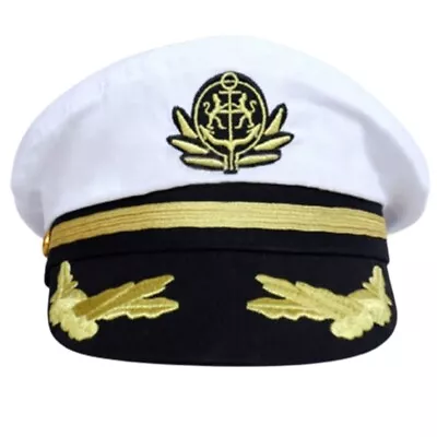 Sailor Hat For Women Men Party Navy Hat Badge Captain Cap Halloween Party Props • $17.83