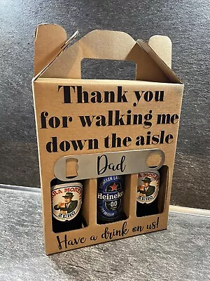 Father Of The Bride Gift Set Wedding Gift Dad Personalised Marriage Thank You • £14