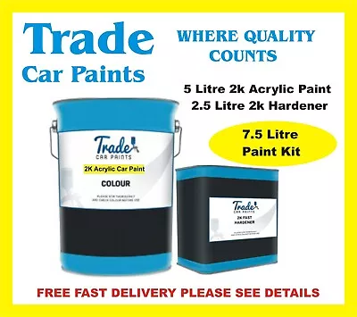 BMC TRAFALGAR BLUE Code BU37  2K Acrylic Car Paint Direct Gloss 7.5 Lt K • £197.45
