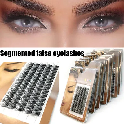 60 Clusters False Eyelashes Flare Individual Eye Lashes Extension C Curl Knot US • $3.20