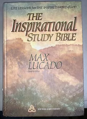 The Inspirational Study Bible By Max Lucado Hardcover 1991HCDJ • $26.99