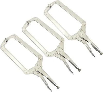 3PCS 18 Inch Locking C Clamps 6.3  Vise Grip C Clamp Heavy Duty Welding Clamps • $34.21