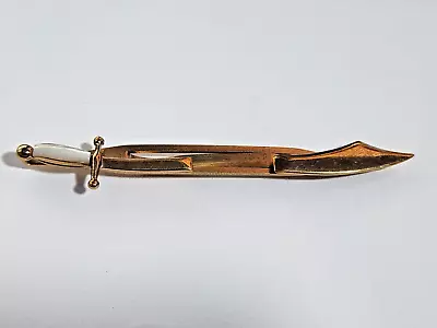 L@@K ~ Cool ~ Vintage Swank Sword Tie Bar - Scimitar • $7.49