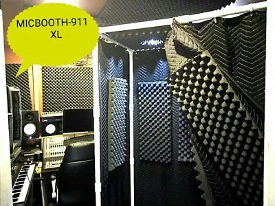 MICBOOTH-911 XL /Portable Stand-In Vocal Booth Big 2' X 4' • $337.96
