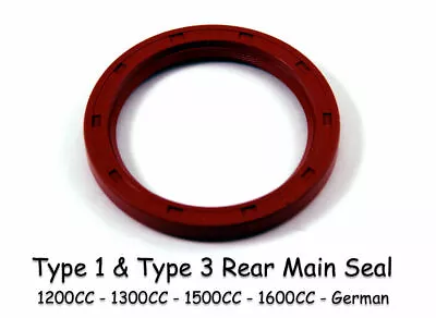 VW TYPE 1 3 GERMAN REAR MAIN SEAL 1200cc 1300cc 1500cc 1600cc BUG BUS GHIA • $7.25