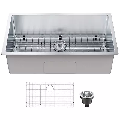 VEVOR 32  Undermount Workstation Kitchen Sink Single Bowl 304 Stainless Steel • $143.09