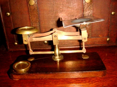 £14.99 • Buy VINTAGE BRASS & ALLUMINIUM EGG BALANCE/SCALE CIRCA 1927 WITH  2oz BRASS WEIGHT