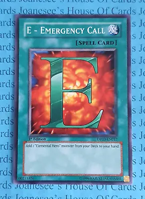 E - Emergency Call DP03-EN017 Yu-Gi-Oh Card 1st Edition • £1.99