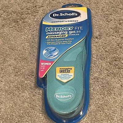 Dr Scholl's Memory Fit Massaging Gel Insoles For Women Size 6-10 • $11.99