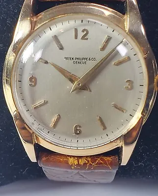 Men Patek Philippe 14K Solid Gold Wrist Watch Runs #85-12 • $3499.95