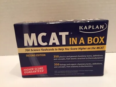 Kaplan Test Prep: Kaplan MCAT In A Box By Kaplan. 2nd Edition.  • $12