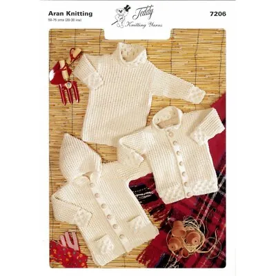 £2.75 • Buy Teddy By V&a Knitting Pattern Aran Duffel Coat Jacket Jumper 7206