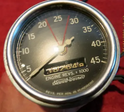 Vintage Stewart Warner Rpm Gage Engine Revs X 1000 Tach 760e U12 16 Clean Rare  • $144.95