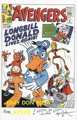 Don Rosa Signed Autographed Art Print Donald Duck Avengers #4 Personalized • $20.99