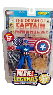 Marvel Legends Series 1 Captain America Action Figure By Toy Biz • $45