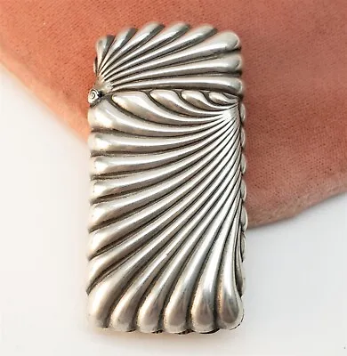 Shiebler Fluted Scallop Shell Repousse Sterling Silver Match Safe • $50
