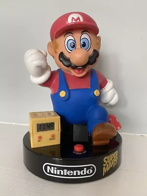 Super Mario Bros Vintage Talking Alarm Clock Nintendo ZEON 1992 VGC Working • £50