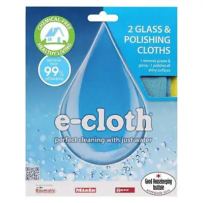 E-Cloth Glass Polishing Cloths Twin Pack • £7.45