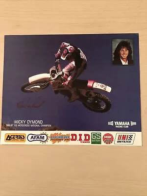 Micky Dymond Motocross Autographed Signed Photo - Team Yamaha - Vintage • $49