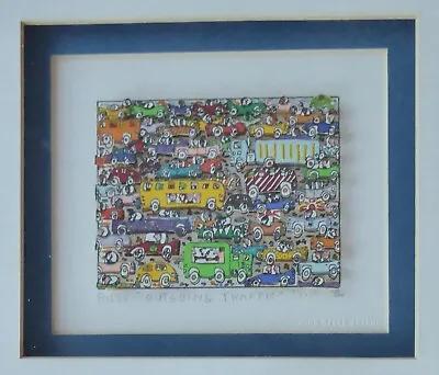 James Rizzi Outgoing Traffic 1986 Hand Signed 3-D Serigraph Pop Art Framed • $1485