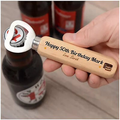 50th 60th 70th Birthday Gifts For Dad Him Men PERSONALISED Bottle Opener Gifts • £6.99