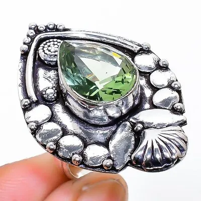 $7.15 • Buy Tsavorite Gemstone Handmade 925 Sterling Silver Jewelry Ring Size 7 Christmas 