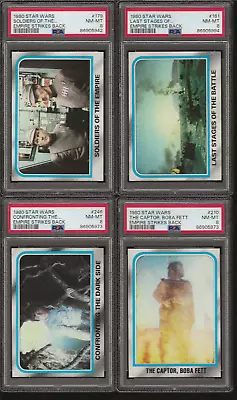 1980 Star Wars Empire Strikes Back (lot Of 10 Different)  Psa 8 Graded Cards!!!! • $8