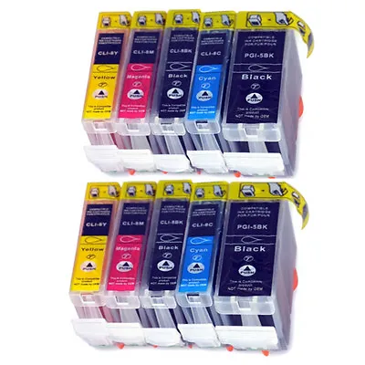 10 Non-OEM Replaces For Canon Pixma IP4200 IP4300 IP4500 Ink Cartridges • £9.99