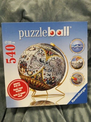 $19.95 • Buy Ravensburger 3D Jigsaw Puzzle Ball Ancient World Globe 540 Pcs W/Stand #111312