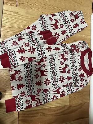$18 • Buy Hanna Andersson  Christmas/Reindeer Pajamas Long Johns Size 130/8
