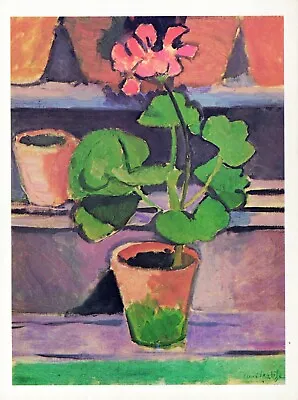 Henri Matisse  Pot Of Geraniums  4x6 Art Painting Postcard • $3