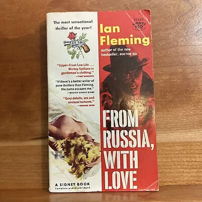 IAN FLEMING - FROM RUSSIA WITH LOVE - RARE 1ST Paperback Book - 1958 James Bond • £24.09