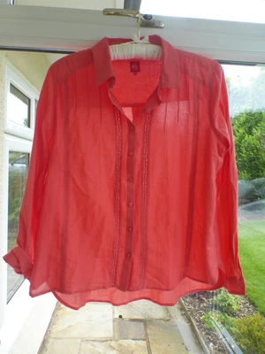 £9.99 • Buy Miss Captain Tortue MISS Coral Cotton Blouse EU 42 UK 14