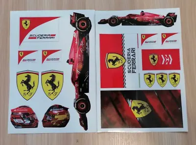 Ferrari F1 Scuderia Ferrari Formula Motorsport Racing A4 Sticker Sheet NEW 2024 • £4.50