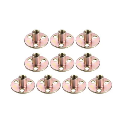 £8.72 • Buy 10Pcs M6 M8 M10 Brad Hole Tee Nut Round Base Screw-In T-Nut Carbon Steel