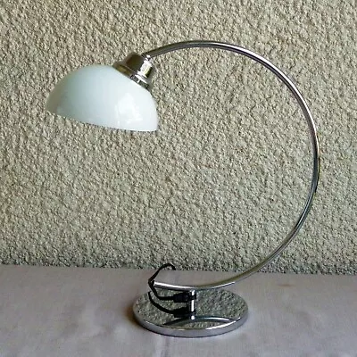 Art Deco Machine Age Streamline Chrome Desk Table Lamp • $192