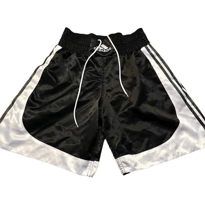 £21.99 • Buy Adidas Pro Combat Satin Boxing Shorts Size Large (Black/White) *VGC*