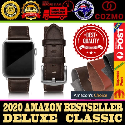 $19.95 • Buy Genuine Leather Strap IWatch Band For Apple Watch 6 5 4 3 2 42 44mm Wrist Buckle