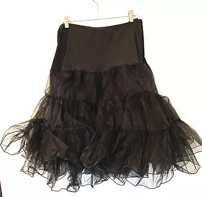 Women's ~ Square Dance Petticoat Black Crinoline.  Half Slip.  Excellent. • $12.99