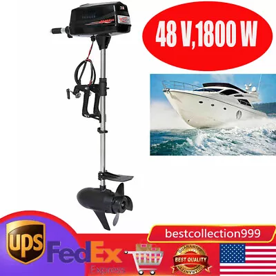 Heavy Duty Electric Outboard Motor 48V Fishing Boat Engine 1800W Brushless Motor • $301